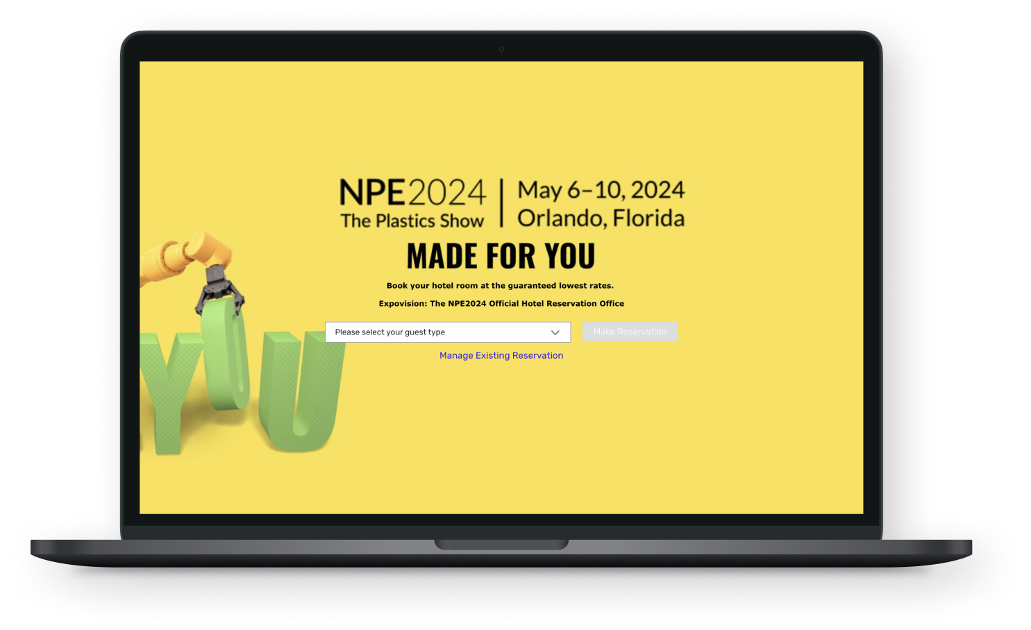 Robot Arm Building the word "You"